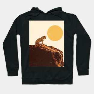 Retro Illustration of Leopard Hoodie